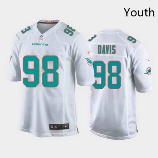 youth raekwon davis miami dolphins white game jersey